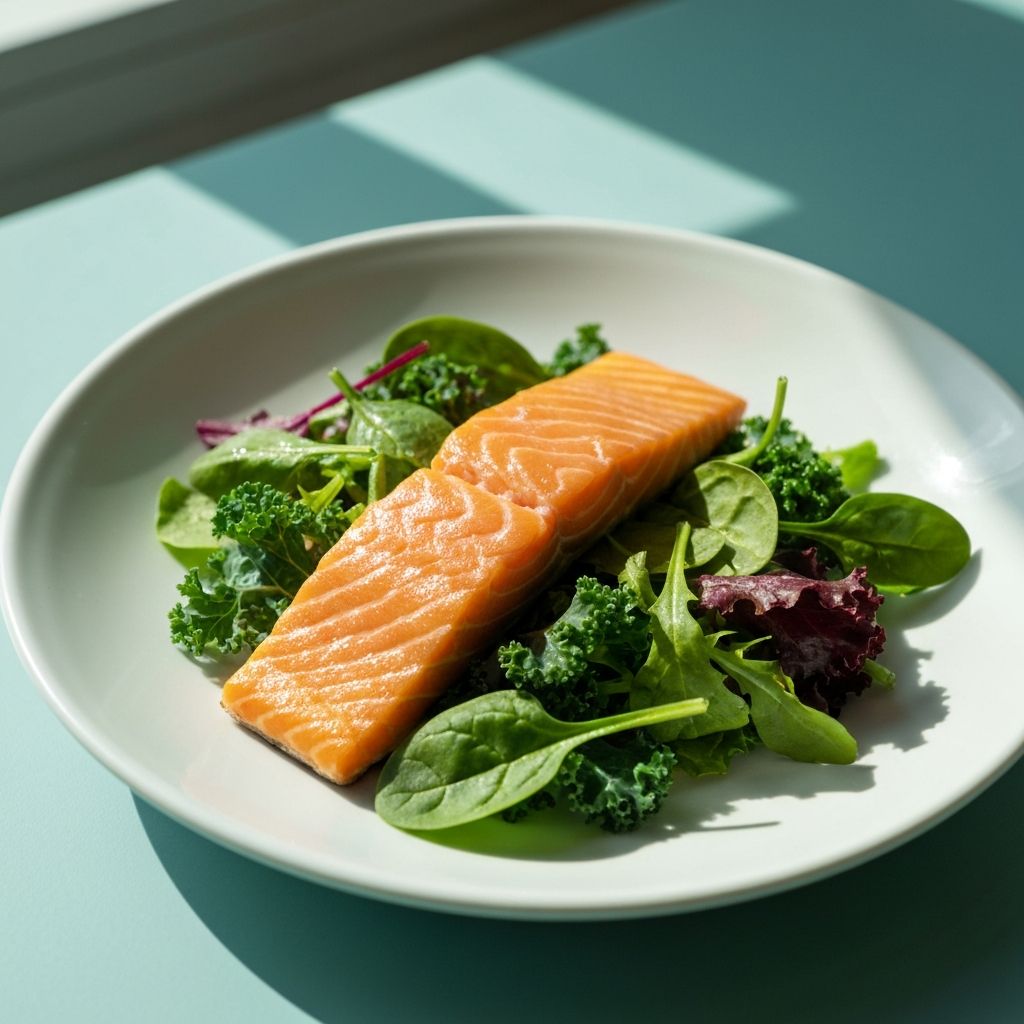 Sałatka z łososiem i jarmużem